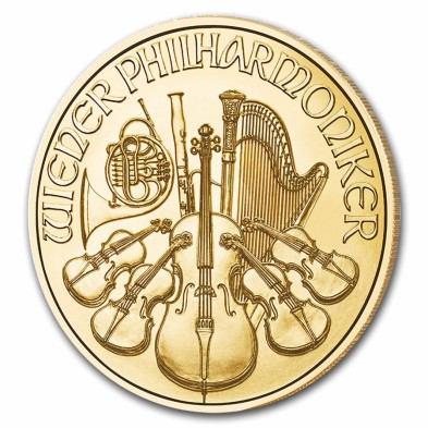 Moneda de Oro 10€ Euros-Austria-1/10 oz.-Filarmónica de Viena-2024
