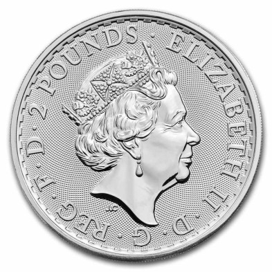Moneda de Plata 2£ Libras-U.K. 1 oz.-Britannia-Elizabeth-2023