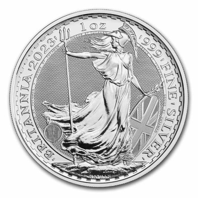 Moneda de Plata 2£ Libras-U.K. 1 oz.-Britannia-Elizabeth-2023