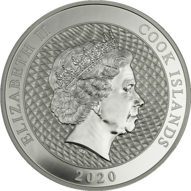 Moneda de Plata 30$ Dollar-Cook Islands-1 kilo-Bounty-Varios Años