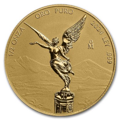 Moneda de Oro México 1/2 Oz.-Libertad-Reverse Proof-2024
