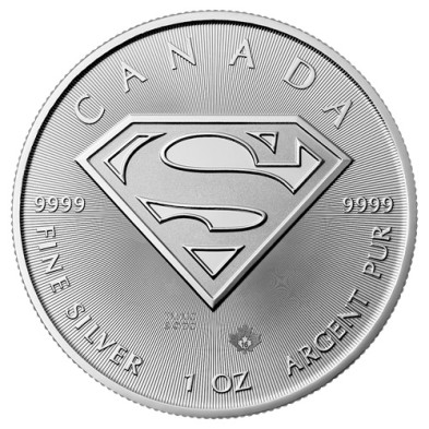 Moneda de Plata 5$ Dollars- Superman Canada-2016