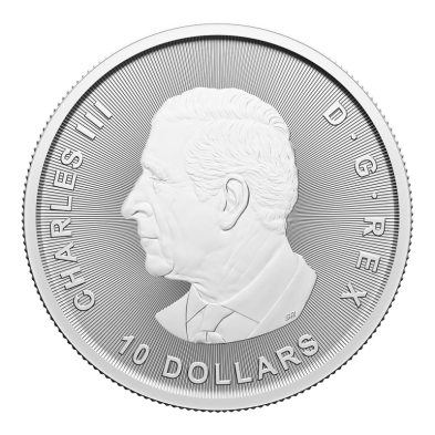 Moneda de Plata 10$ Dollar-Canada-2 Oz.-Woolly Mammoth-Serie Ice Age-2024