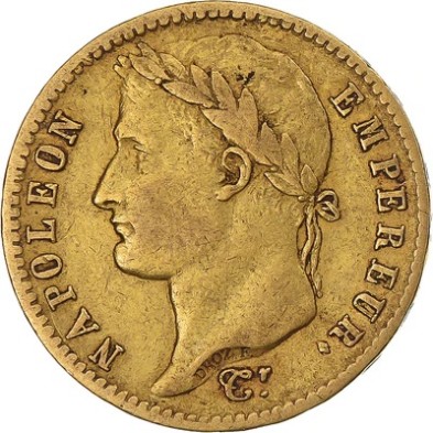 Moneda de Oro 20₣ Francos-Francia-Napoleón I-Varios Años