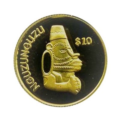 Moneda de Oro 10$ Dollars-Solomon Islands-Nguzunguzu-2000