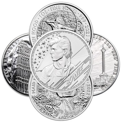 Moneda de Plata 1oz-Reino Unido-Varias Ediciones