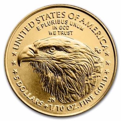 Moneda de Oro 5$ Dollar-USA-1/10 oz.-American Eagle-2021