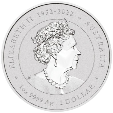 Moneda de Plata 1$ Dollars-Australia-1 oz-Serie Lunar III-Dragon-Color Red