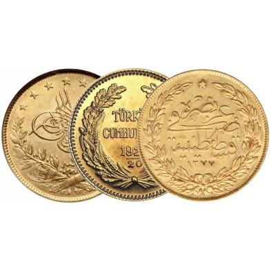 Moneda de Oro 100 Kurus-Turquia/Imperio Otomano-Varios Años