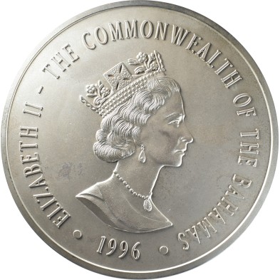 Moneda de Plata 50$ Dollars-Bahamas-2 Kilos-Third Millennium-1996