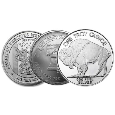 Rounds de Plata 1 oz-Varias Ediciones-Varios Años