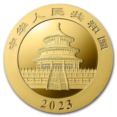 Moneda de Oro 50¥ Yuan-China-3 gramos-Panda-2023