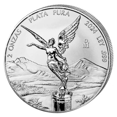 Moneda de Plata-2 oz.-México-Libertad-Reverse Proof-2024