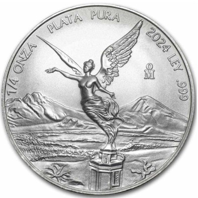 Moneda de Plata-1/4 oz.-México-Libertad-2024