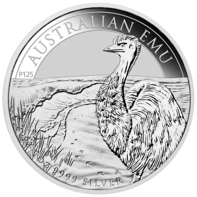 Moneda de Plata 1$ Dollar-Australia-1 Oz.-Emu-2024