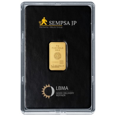 Lingote Oro 5 gramos Sempsa Estuche