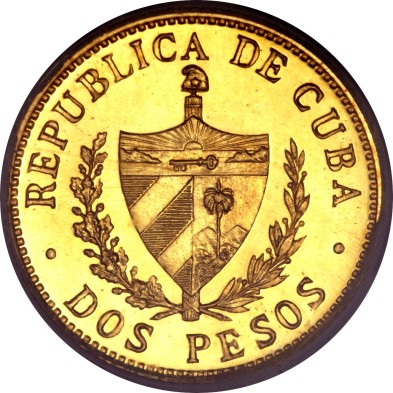 Moneda de Oro 2 Pesos-Cuba-José Martí-Varios Años