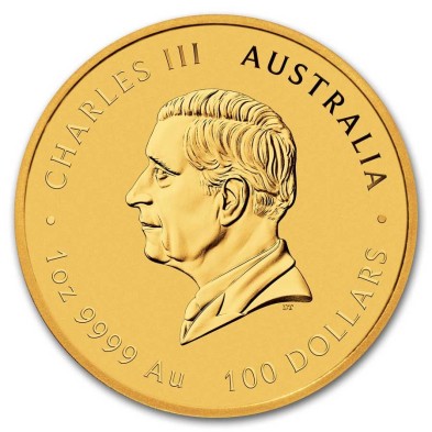 Moneda de Oro 100$ Dollars-Australia-1 oz-Serie Lunar III-Snake-2025