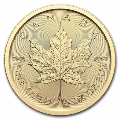 Moneda de Oro 20$ Dollar-Canadá-1/2 oz.-Maple Leaf-2024