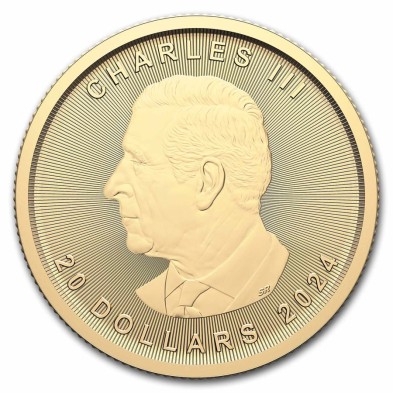 Moneda de Oro 20$ Dollar-Canadá-1/2 oz.-Maple Leaf-2024