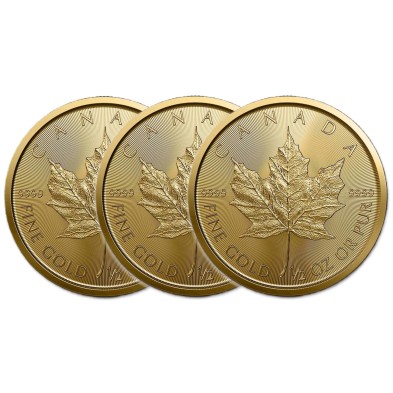 Moneda de Oro 20$ Dollar-Canadá-1/2 oz.-Maple Leaf-Varios Años