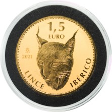 Moneda de Oro 1,5€ Euros-España-1 oz.-Lince ibérico-2021