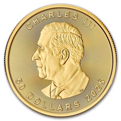 Moneda de Oro 50$ Dollar-Canadá-1 oz.-Maple Leaf-2025