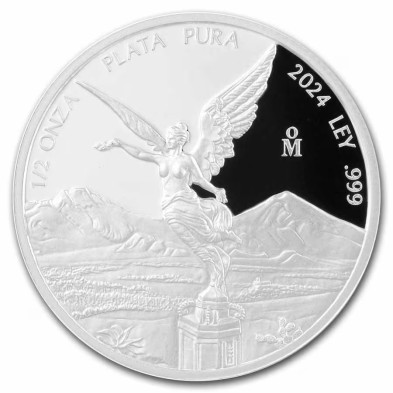 Moneda de Plata-1/2 oz.-México-Libertad-Proof-2024