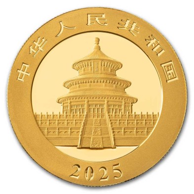 Moneda de Oro 500¥ Yuan-China-30 gramos-Panda-2025