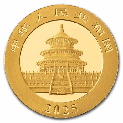 Moneda de Oro 200¥ Yuan-China-15 gramos-Panda-2025