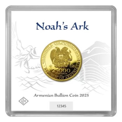 Moneda de Oro 25000֏ Armenia - 1/2 oz. Arca De Noé-2025