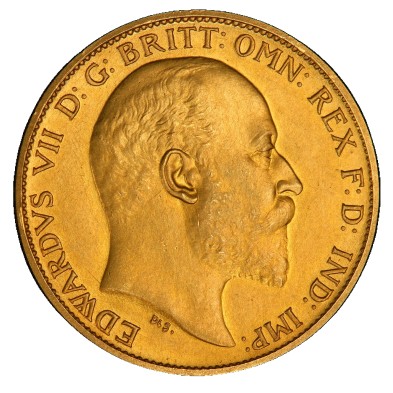 Moneda de Oro 1/2£ Libra-U.K.-Soberano-Edward VII-Varios Años